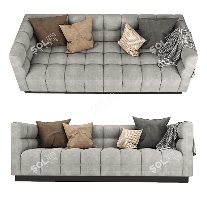 Velvet Delano Sofa: Luxurious Comfort 3D model image 3