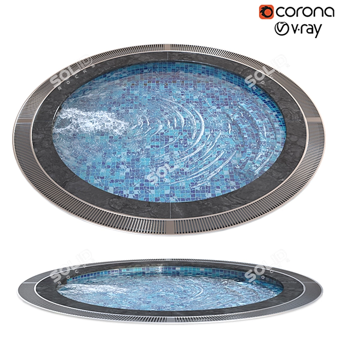 Luxury Oasis: Swimming Pool 3D model image 1