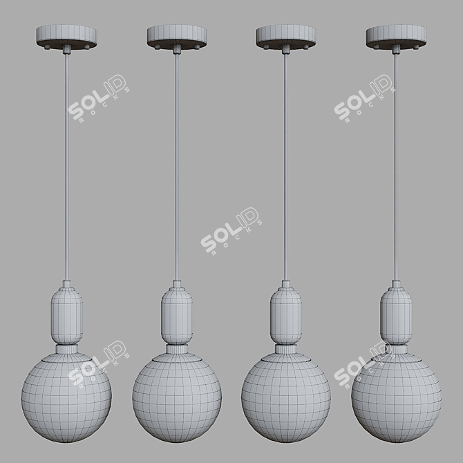 Eurosvet/Strotskis Bubble Pendant Lamp 3D model image 2