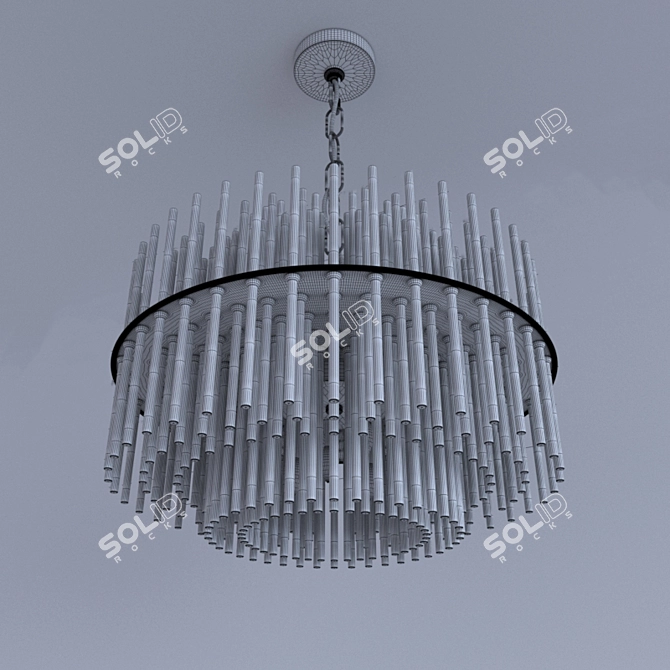 Elegant Nocturne 50 Chandelier 3D model image 4