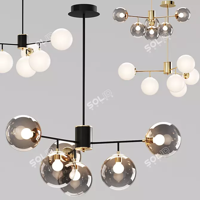 Sleek Hanging Lamps for Any Space 3D model image 1