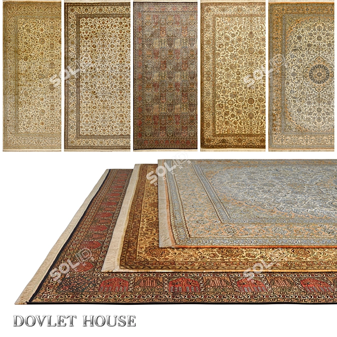 Luxurious Silk Carpets from DOVLET HOUSE 3D model image 1