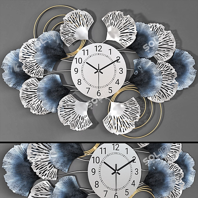 Timeless Elegance: Clock Wall Decor 3D model image 1