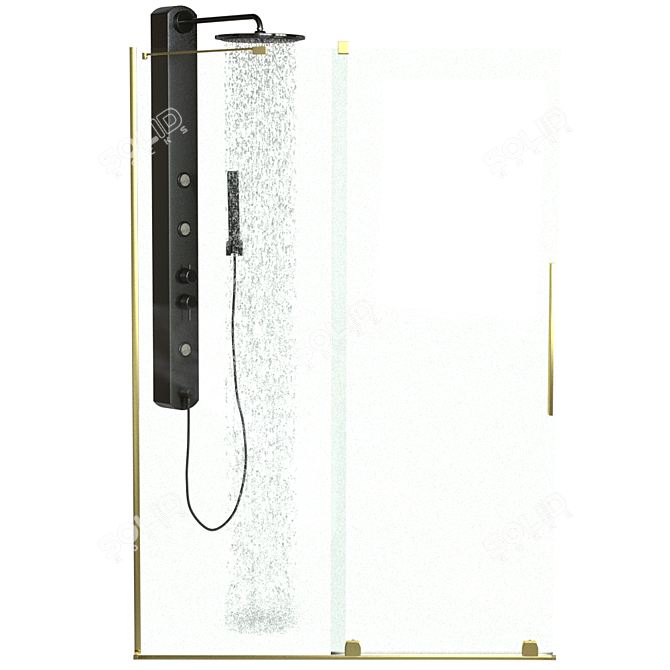 Radaway Furo Walk-in Shower: Elegant, Transparent, Easy 3D model image 2