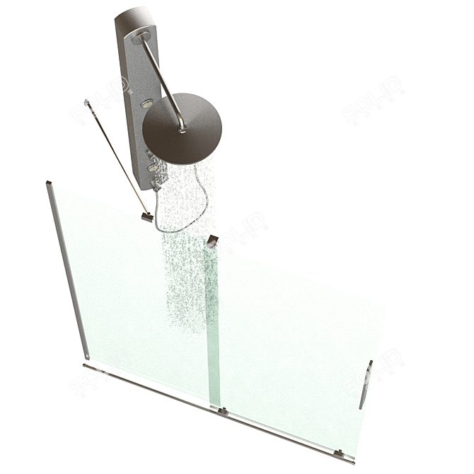 Radaway Furo Walk-in Shower: Elegant, Transparent, Easy 3D model image 4