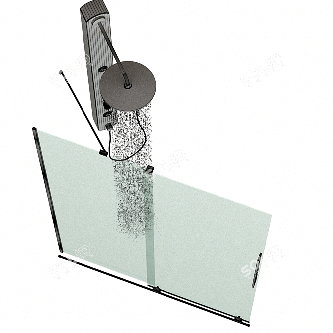 Radaway Furo Walk-in Shower: Elegant, Transparent, Easy 3D model image 6