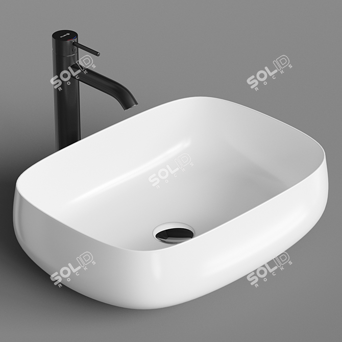 Elegant ArtCeram COGNAC Washbasin 3D model image 1