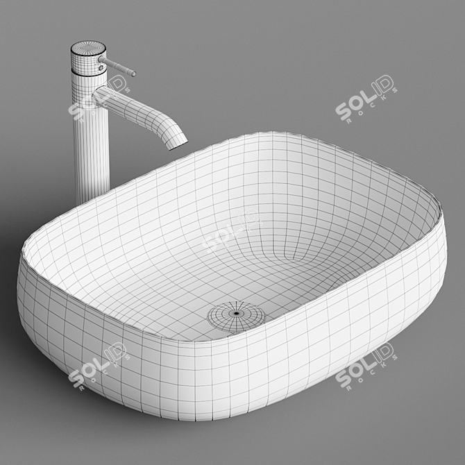 Elegant ArtCeram COGNAC Washbasin 3D model image 3