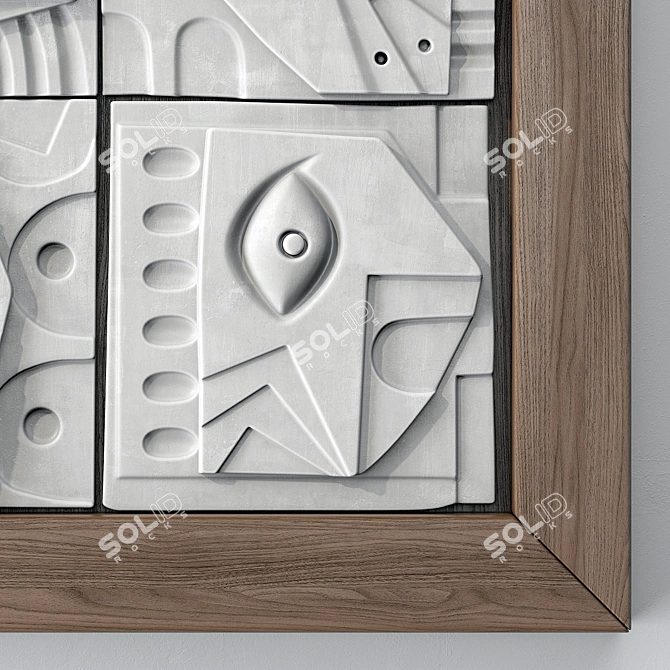 CubeSquare Decorative Panel 27000 Polygons 3D model image 5