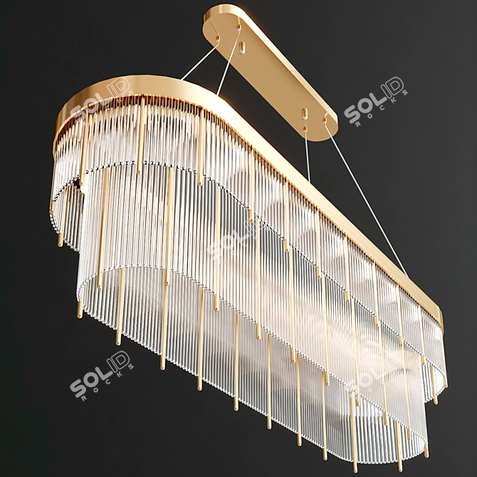 CARTTEL Brass Pendant Chandelier 3D model image 1