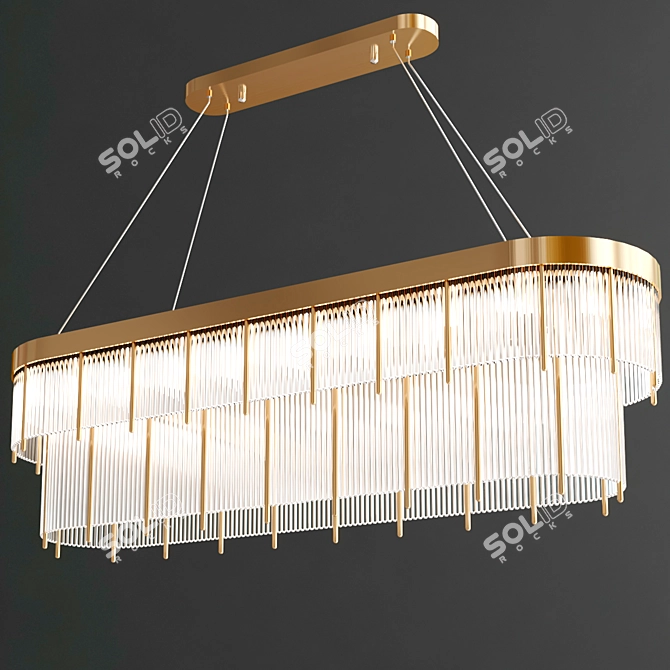 CARTTEL Brass Pendant Chandelier 3D model image 3