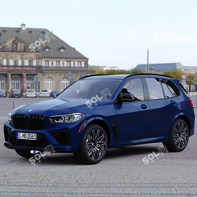 Title: BMW X5 M Competition: Unleash Power 3D model image 3