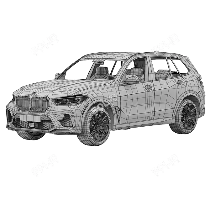 Title: BMW X5 M Competition: Unleash Power 3D model image 5