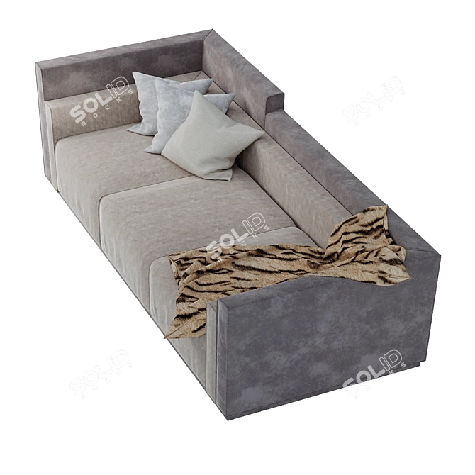 Luxury Comfort Living Sofa Set 3D model image 5