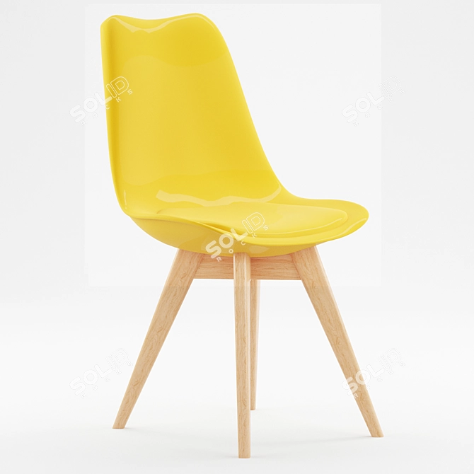 Elegant Tulip Dining Chair - 7 Colore Options 3D model image 5