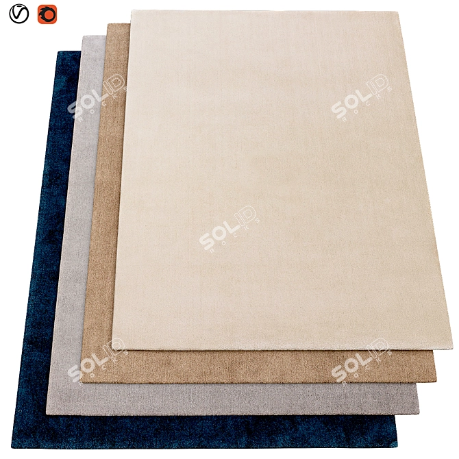 Luxury Textured Carpets | 200x300cm 3D model image 1