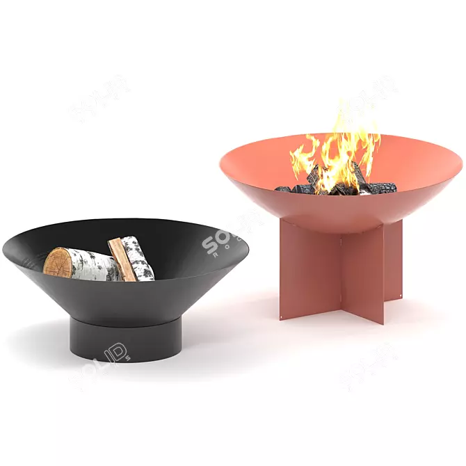 Outdoor Braziers Umlo and Obole 3D model image 1