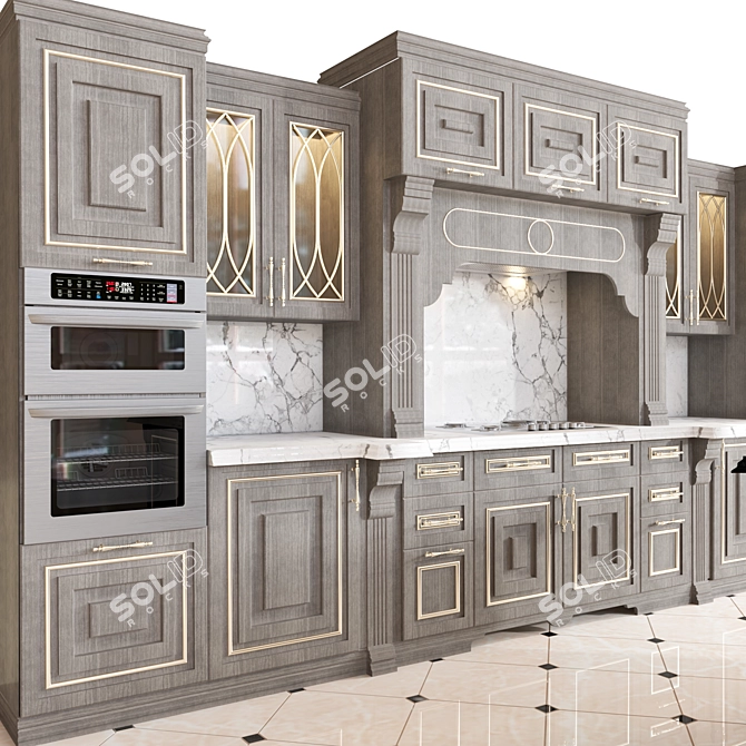 Modern Kitchen Appliance Set 3D model image 2