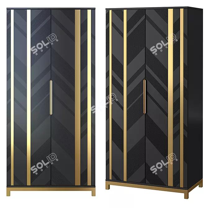 Elegant MDF Wardrobe: Alicante-1 3D model image 1