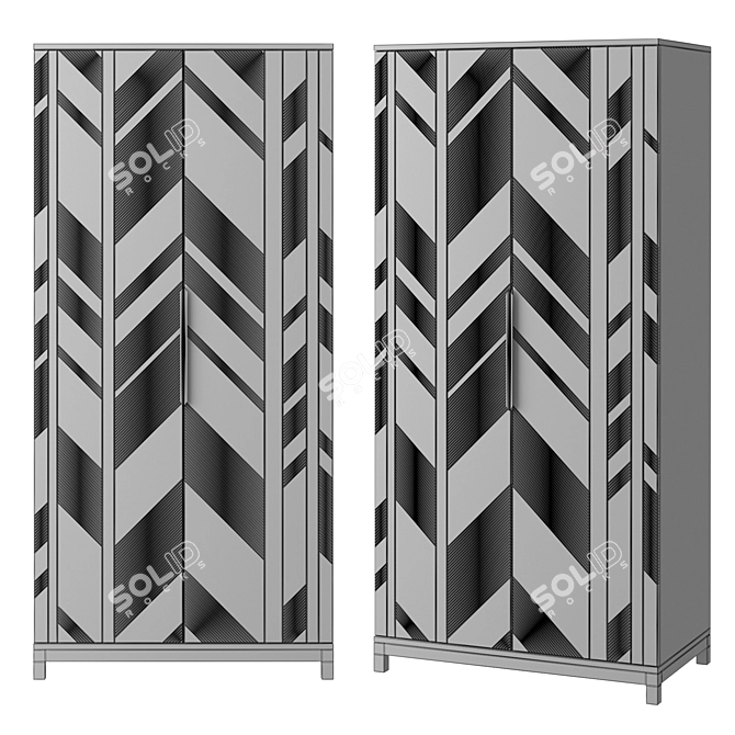 Elegant MDF Wardrobe: Alicante-1 3D model image 2