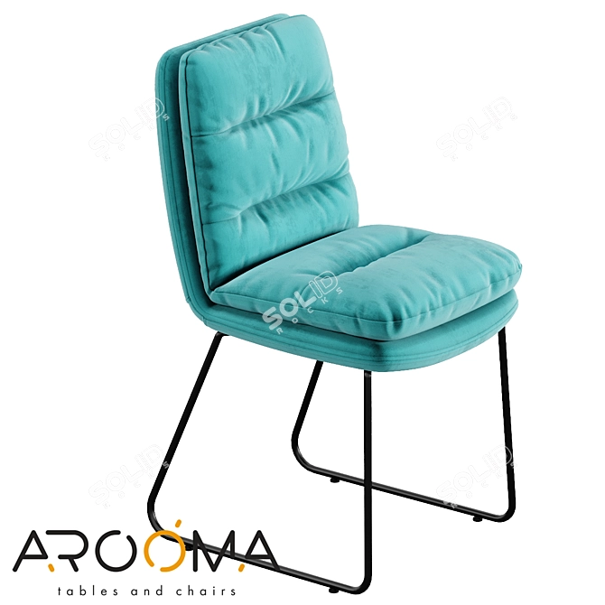 AROOMA Soft Chair: Comfort in Style 3D model image 1