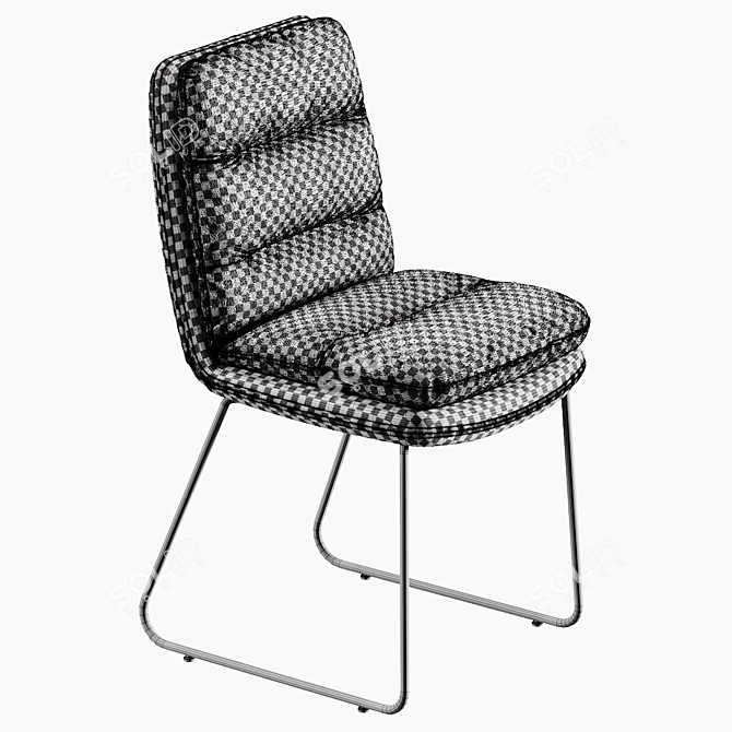 AROOMA Soft Chair: Comfort in Style 3D model image 5