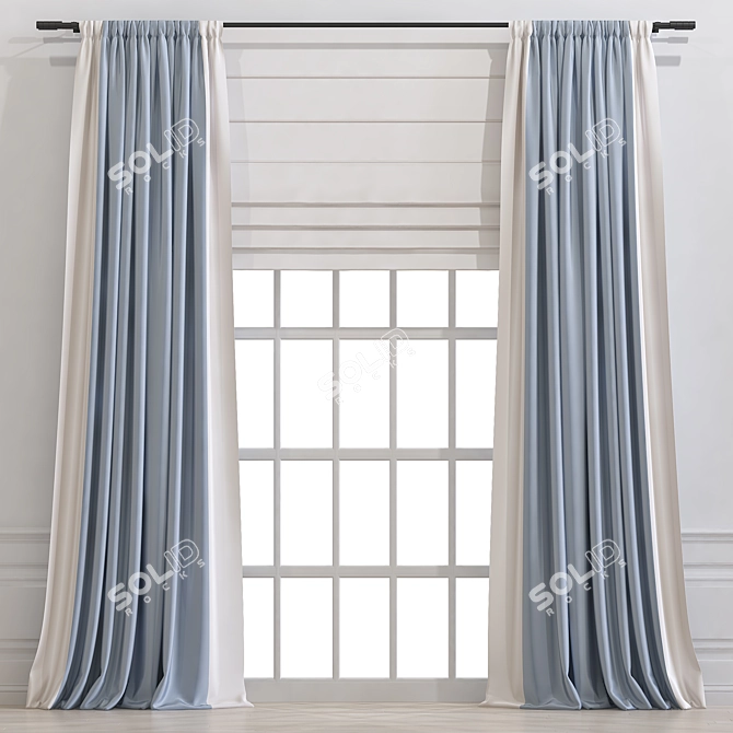 Innovative Curtain Design - Curtain 889 3D model image 1