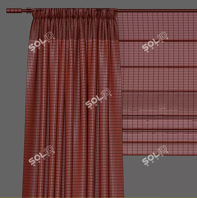 Innovative Curtain Design - Curtain 889 3D model image 3