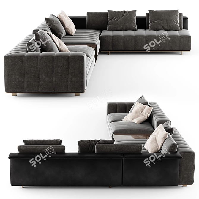 Ultimate Softness Minotti Freeman Sofa 3D model image 2