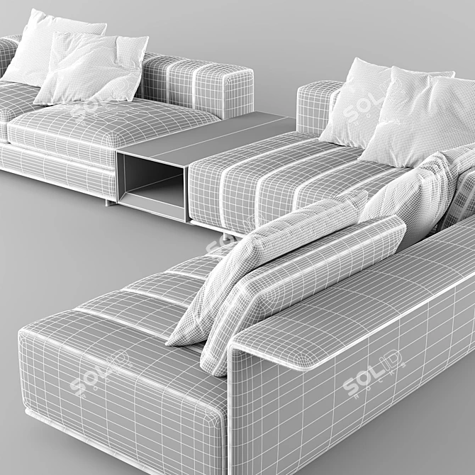 Ultimate Softness Minotti Freeman Sofa 3D model image 7