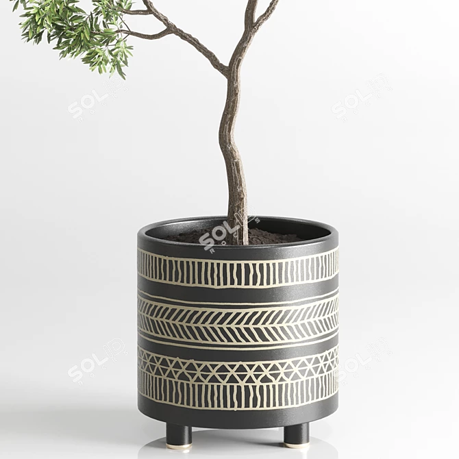 Handmade Pottery Indoor Plant 56 Vase 3D model image 2