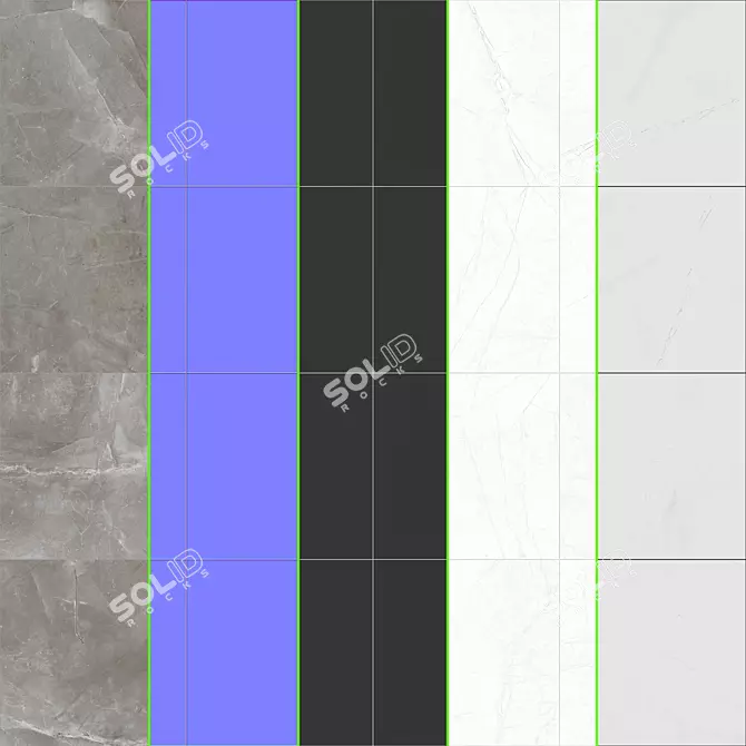 Lima Marble Tile Collection: High-Quality Textured 4x4 Tiles 3D model image 6