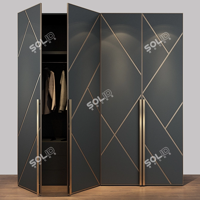 Modern Storage Cabinet: Cabinet Furniture 058 3D model image 1