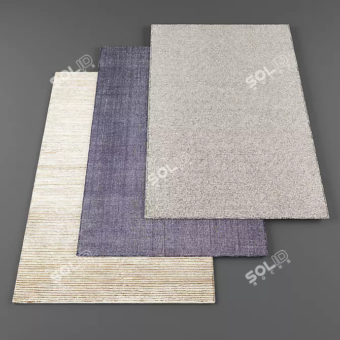 Luxury High-Resolution Carpets - 5-Pack 3D model image 1