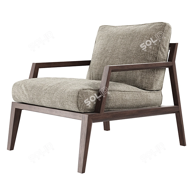 Italian Petra Armchair: Stylish Simplicity 3D model image 1