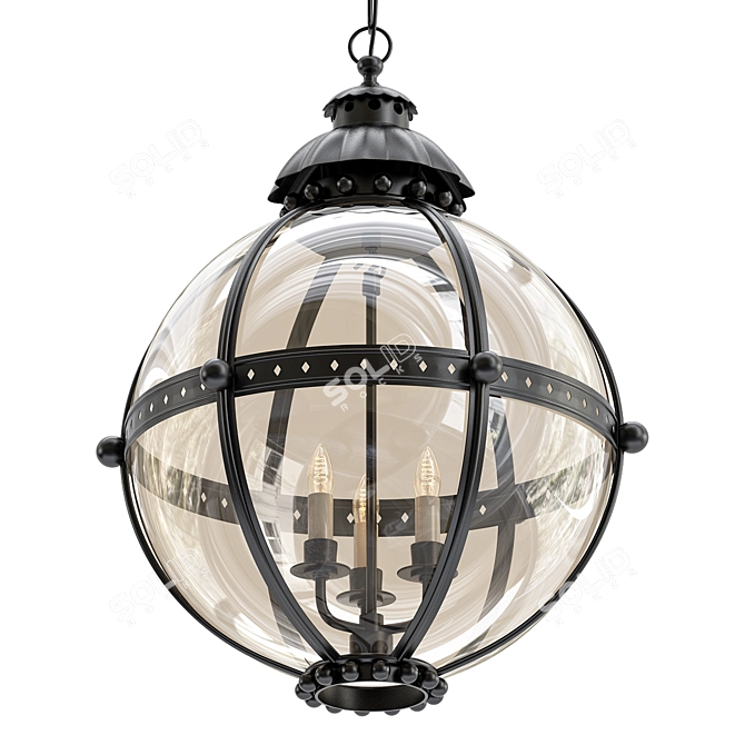 Elegant Cheyne Globe Lantern 3D model image 1