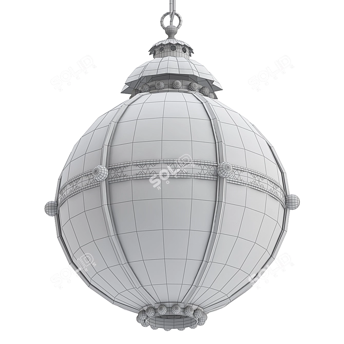 Elegant Cheyne Globe Lantern 3D model image 2