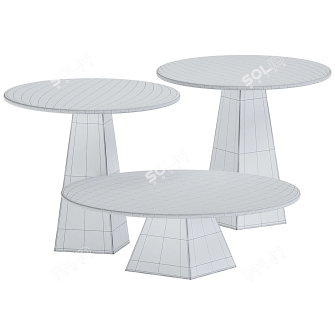 Cosmic Metal Square Coffee Table 3D model image 2