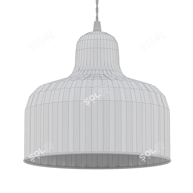 Industrial Olive Green Pendant: Treviso 3D model image 2