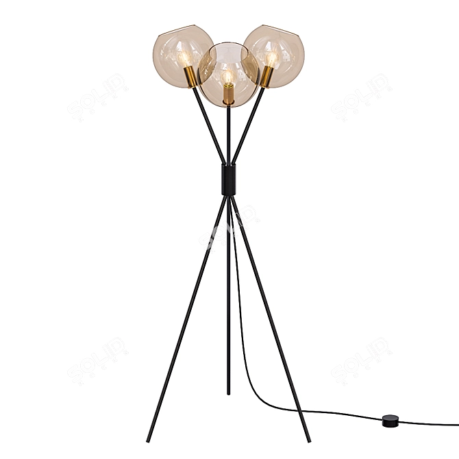 Elegant Mika Tripod Floor Light 3D model image 1