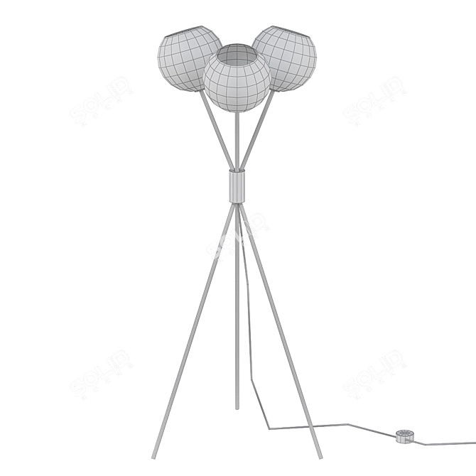 Elegant Mika Tripod Floor Light 3D model image 2