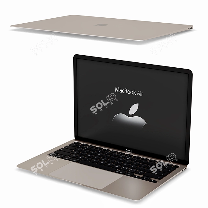 Sleek New MacBook Air: All Colored Elegance! 3D model image 3