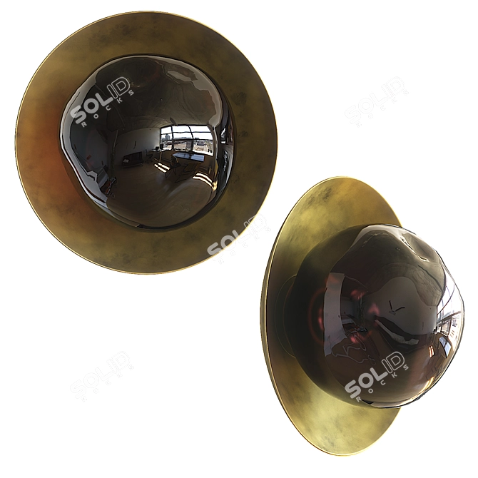 Modern Handle Studio Plate 3D model image 2