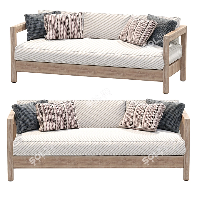 ARCA Outdoor Sofa: Stylish and Durable 3D model image 4