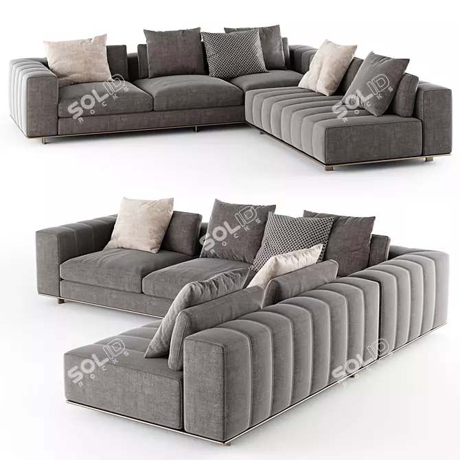 Luxury Comfort: Minotti Freeman Duvet Sofa 3D model image 1