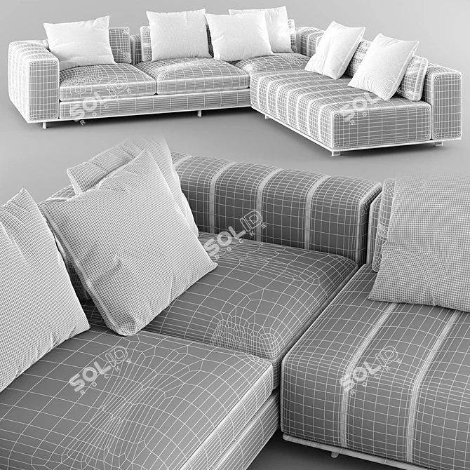 Luxury Comfort: Minotti Freeman Duvet Sofa 3D model image 6