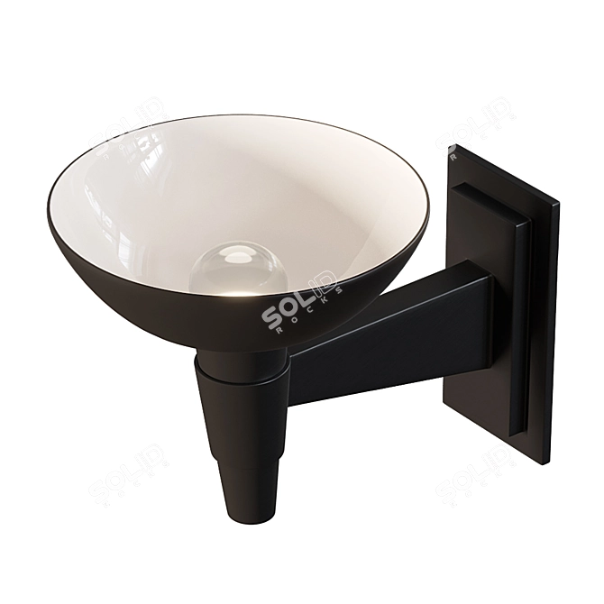 Elegant Cast Wall Light 3D model image 2