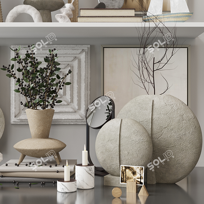  Elegant Home Decor Set 3D model image 2