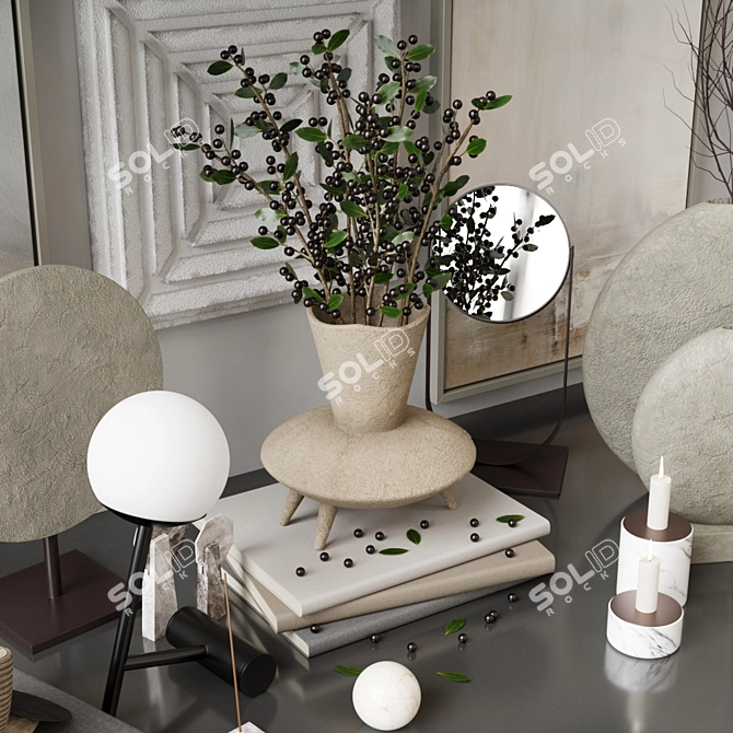  Elegant Home Decor Set 3D model image 4