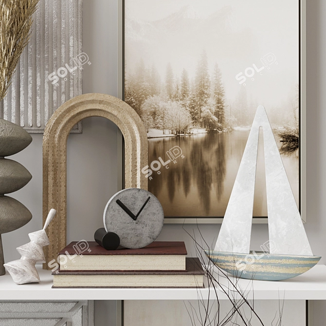  Elegant Home Decor Set 3D model image 6